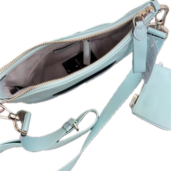 Kate Spade NY Chelsea Crossbody Bag + Zip Coin Pouch Blue Glow KC528 NWT $299 - Picture 4 of 6